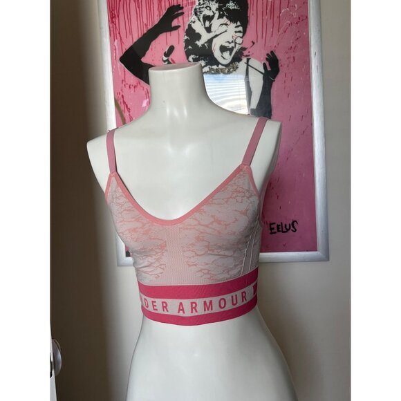 Under Armour Pink Sports Bra Size M - Picture 1 of 5